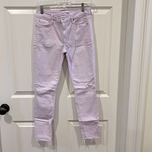 7 for Mankind lilac straight leg jeans